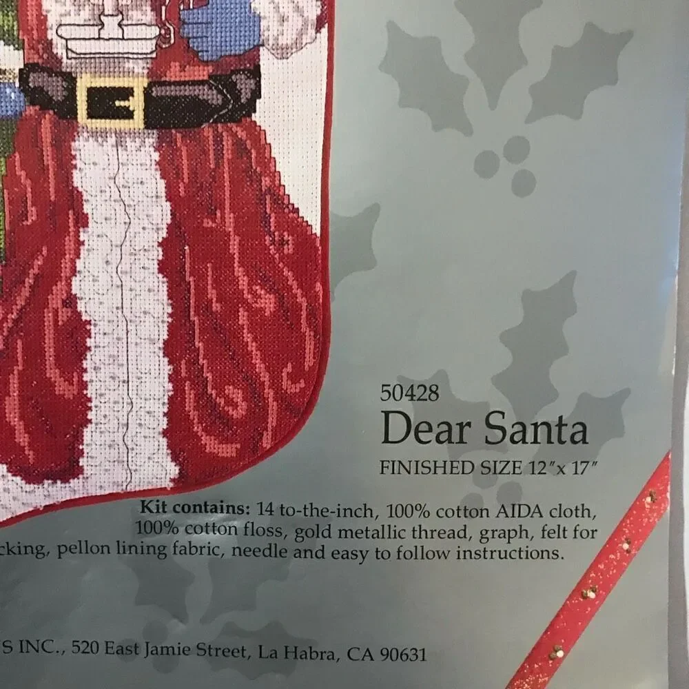 Something Special Counted Cross Stitch Christmas Stocking Kit Dear Santa 50428